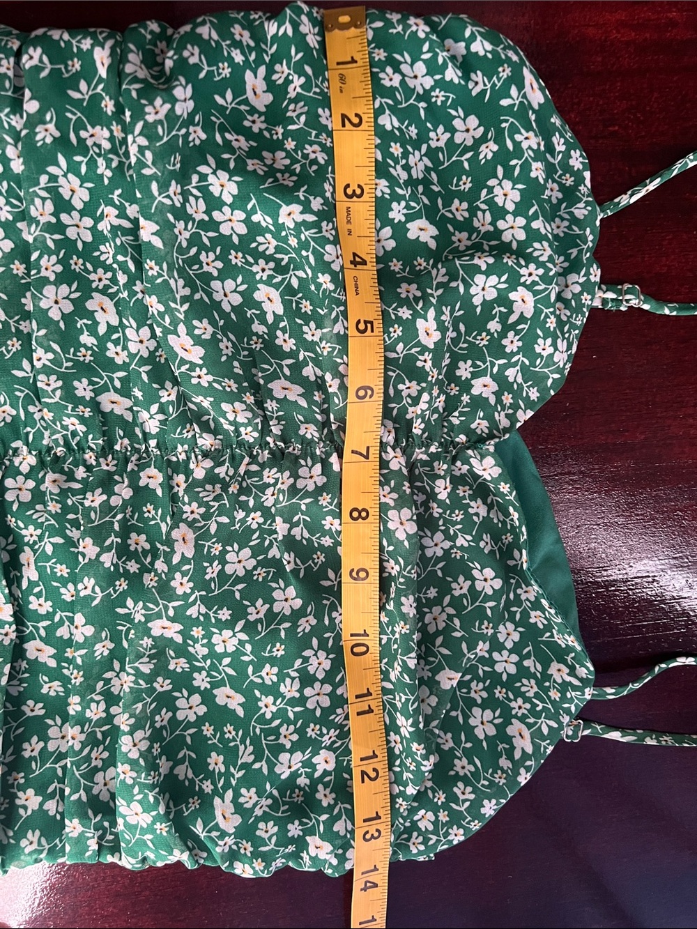 Lulu's Green Floral Ruched Mini Dress - Picture 2 of 3